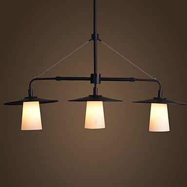 Din Nordic Style Iron and Glass Chandelier Creative Retro Chandelier thumbnail