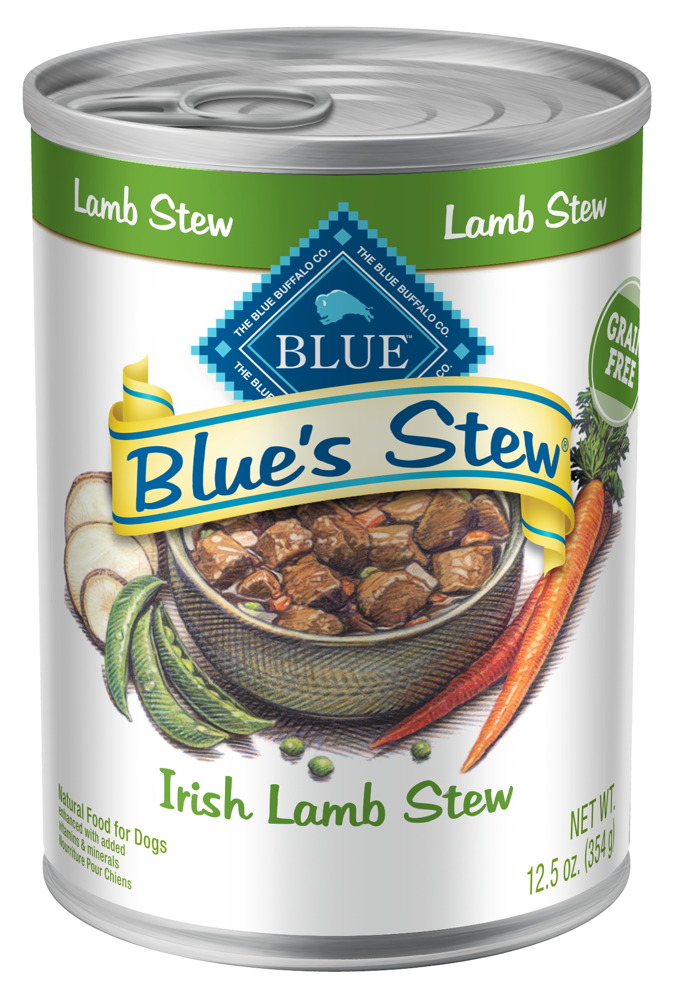 Blue Buffalo Blue's Stew Natural Adult Wet Dog Food, Irish Lamb Stew 12.5-oz Can (Pack of 12)