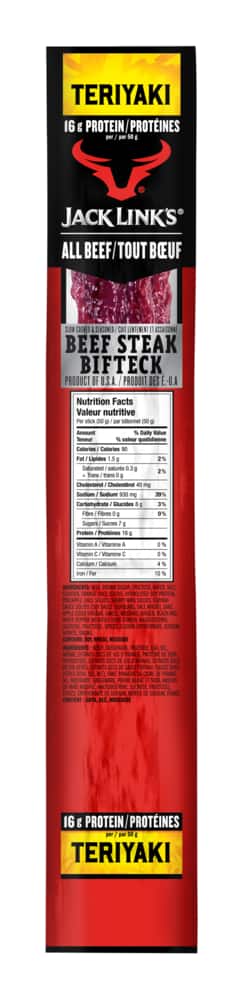 Jack Link's Teriyaki Beef Steak, 50-g
