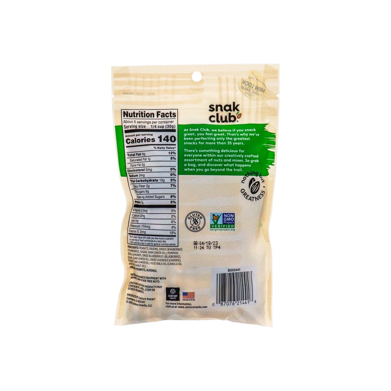 Snak Club Antioxidant Trail Mix 5.5 Oz Bagged (Pack of 6) thumbnail