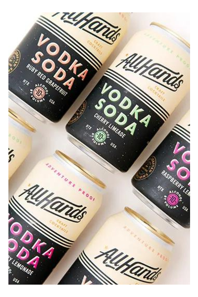 All Hands Vodka Soda Variety Pack Ready-to-drink - 6x 12oz Cans