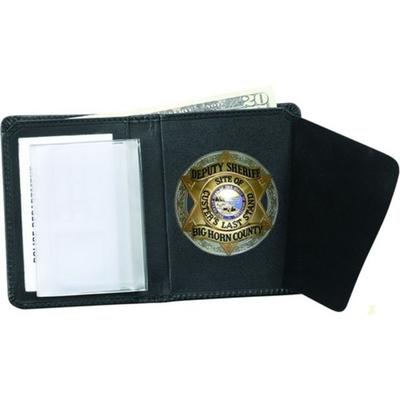 Strong Leather Badge Wallet - Dress, Black - 79610-9862