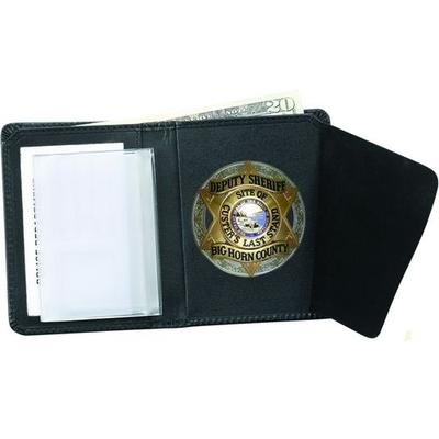 Strong Leather Badge Wallet - Dress, Black - 79610-4962