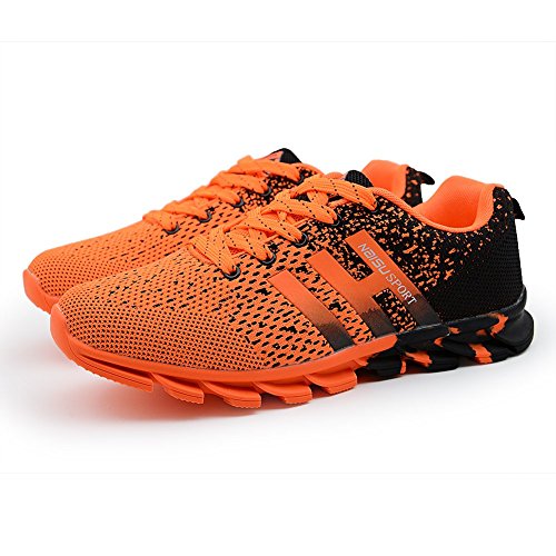 NAISU 6331 Men's Knit Sport Running Shoes Fashion Outdoor Fitness Sneakers Trail Walking Flat Shoes (7.5 D(M), Royalblue) thumbnail