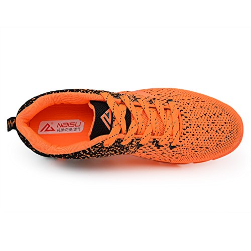 NAISU 6331 Men's Knit Sport Running Shoes Fashion Outdoor Fitness Sneakers Trail Walking Flat Shoes (7.5 D(M), Royalblue) thumbnail