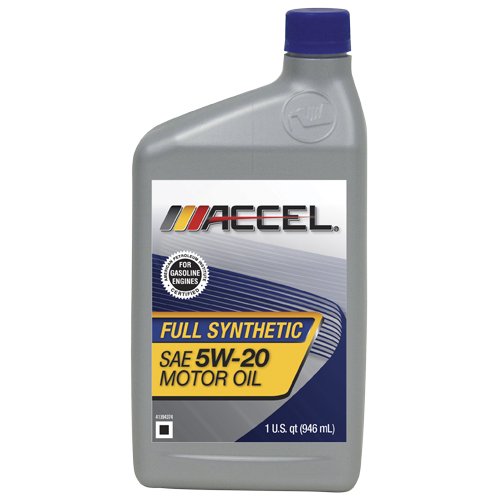 Accel 62697-6PK SAE 5W-20 Full Synthetic Motor Oil - 1 Quart Bottle, (Pack of 6)