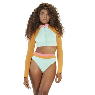 Golden Hour Lark Long Sleeve Top - Yellow - Maaji Beachwear
