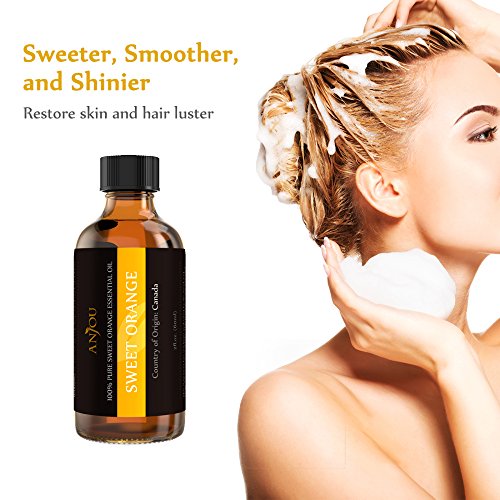 Orange Oil 100% Pure Natural Sweet Orange Essential Oil by Anjou 2 Fl. Oz (Aromatherapy, Therapeutic Grade, Boosts Immune System, Improves Skin Qualit thumbnail