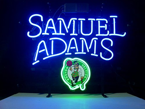 XINHANG 17 X 14 Inches Real Glass Neon Light Sign for Samuel Adams Boston Lager Logo Design Home Beer Bar Pub Shop Store Display