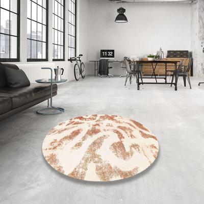 White Area Rug - Dakota Fields 100% Machine Washable Abstract 1136 Area Rug Polyester/Chenille in White, Size 48.0 W X 0.08 D in | Wayfair