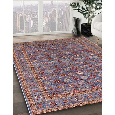 White Area Rug - Bungalow Rose Mellisa 100% Machine Washable Midcentury Modern 2313 Area Rug Polyester/Chenille in White | Wayfair
