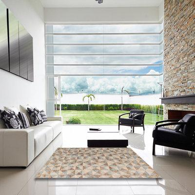 White Area Rug - Corrigan Studio ® 100% Machine Washable Abstract 4723 Area Rug Polyester/Chenille in White, Size 60.0 W X 0.08 D in | Wayfair
