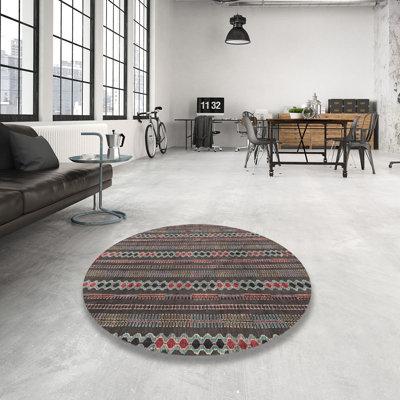 Black Area Rug - Dakota Fields 100% Machine Washable Abstract 4579 Area Rug Polyester/Chenille in Black, Size 96.0 W X 0.08 D in | Wayfair