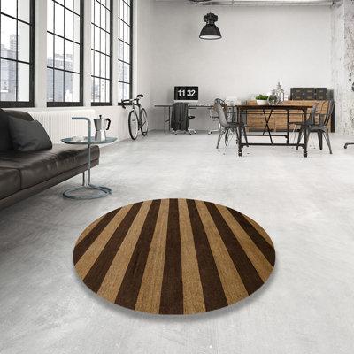 Brown Area Rug - Latitude Run ® 100% Machine Washable Abstract 4722 Area Rug Polyester/Chenille in Brown, Size 96.0 W X 0.08 D in | Wayfair