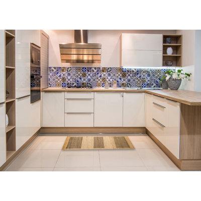 White Area Rug - Latitude Run ® 100% Machine Washable Abstract 4719 Area Rug Polyester/Chenille in White, Size 24.0 W X 0.08 D in | Wayfair