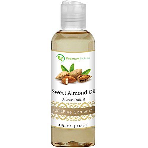 Sweet Almond Oil 100% Natural Pure Oil for Skin Hair Nails 4 Oz All Skin Types in Mango