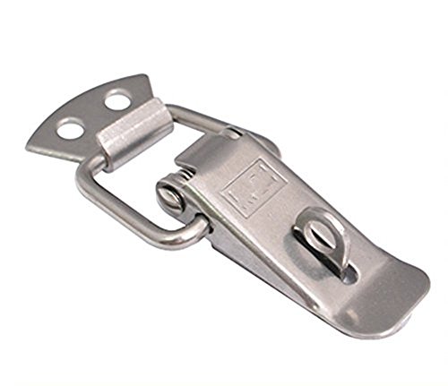 LINKSOLAR Hardware Cabinet Boxes Stainless Steel Spring Loaded Latch Catch Toggle Hasp 2.8 Inches,4Pcs (5104B)