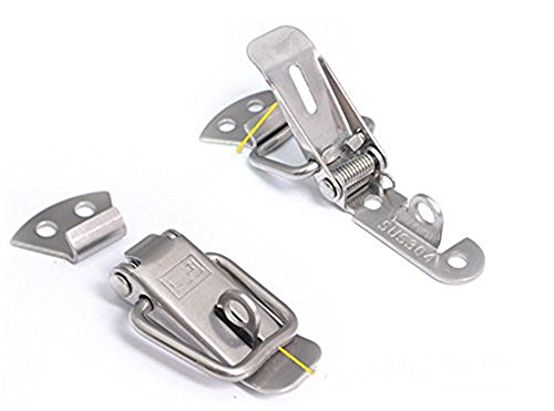 LINKSOLAR Hardware Cabinet Boxes Stainless Steel Spring Loaded Latch Catch Toggle Hasp 2.8 Inches,4Pcs (5104B) thumbnail