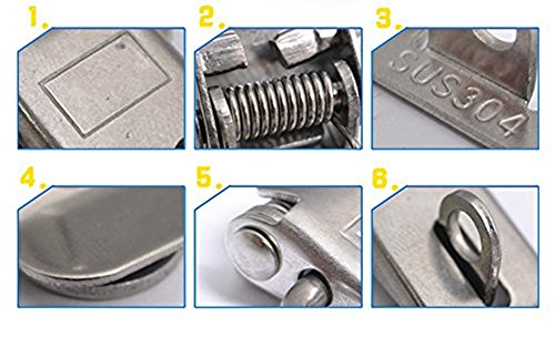 LINKSOLAR Hardware Cabinet Boxes Stainless Steel Spring Loaded Latch Catch Toggle Hasp 2.8 Inches,4Pcs (5104B) thumbnail
