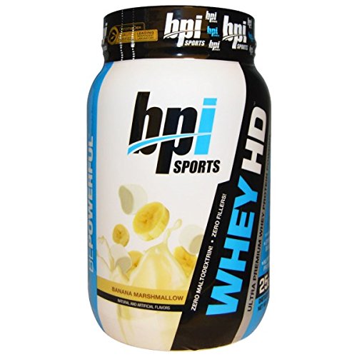 BPI Sports, Whey HD, Ultra Premium Whey Protein Powder, Banana Marshmallow, 2.0 Lbs (907 G)