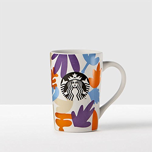 Starbucks Fall Foliage Mug Orange Purple Blue Leaf 12 Fl Oz