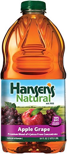Hansens Natural Apple Grape Juice 64 Oz.