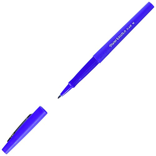 Paper Mate Flair Felt Tip Pens, Medium Point, Blue, 12-Count thumbnail