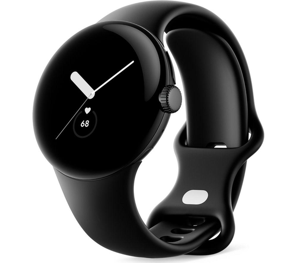 Google Pixel Watch Matte Black Stainless Steel with Obsidian Active Band