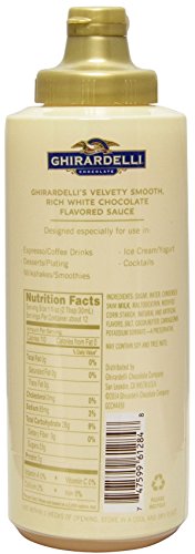 Ghirardelli - 16 Oz Chocolate, 17 Oz White Chocolate Flavored, 17 Oz Caramel Sauce Squeeze Bottle - Set of 3 - with 1.58 Oz Packet Mocha Premium Frapp thumbnail