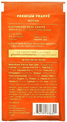 Ghirardelli - 16 Oz Chocolate, 17 Oz White Chocolate Flavored, 17 Oz Caramel Sauce Squeeze Bottle - Set of 3 - with 1.58 Oz Packet Mocha Premium Frapp thumbnail