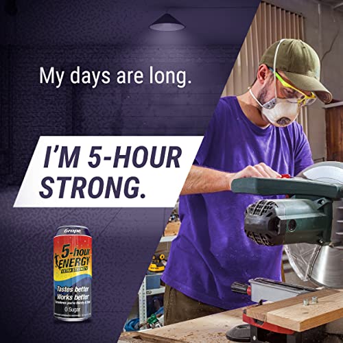 5-hour ENERGY Extra Strength Energy Drink | Grape Flavor | 16 Oz. Cans | 12 Count | Sugar-Free & Zero Calories | Vitamins & Amino Acids | Contains Car thumbnail