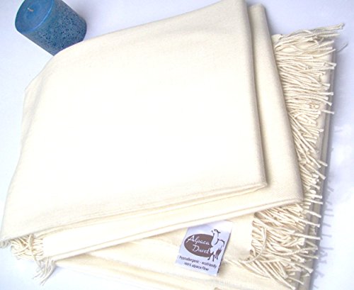 SWEET DREAMS HOME - Luxurious 100% Peruvian Baby Alpaca Fiber Throw Blanket (59