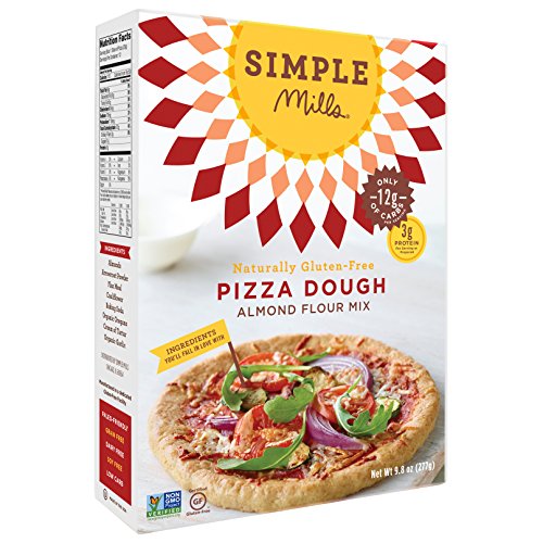 Simple Mills Pizza Dough Almond Flour Baking Mix, Gluten Free, Paleo, Vegan, Natural, 9.0 Ounce Boxes (Pack of 3)