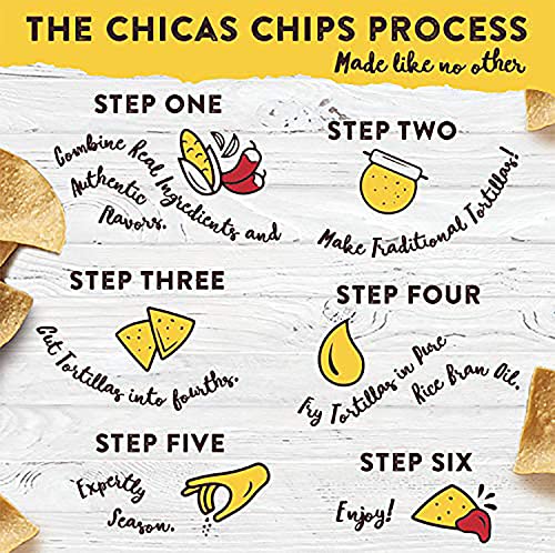 Chicas Original Corn Tortilla Chips, Seasoned with Sea Salt & Hint of Bright Citrus, No Cholesterol or Trans Fat, Gluten Free & Vegan, 8-Ounce Bag (Pa thumbnail