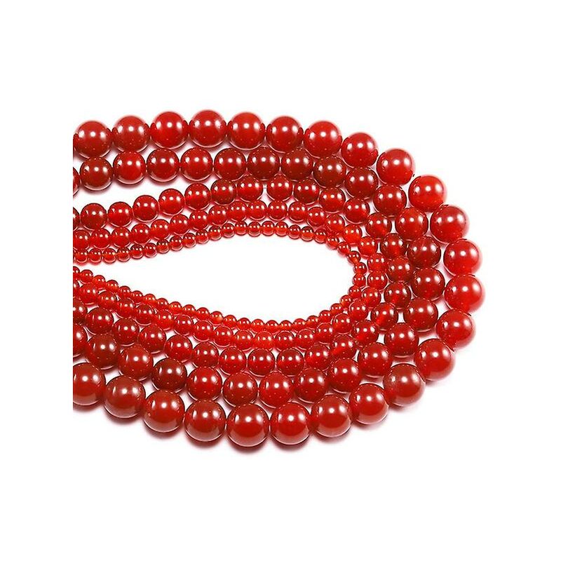 Brin/lot 4 6 8 10 12mm Rouge Onyx Pierre Ronde Gem Perles Onyx Pierre Perles Lâches Pour La Fabrication De Bijoux Collier à Faire Soi-Même Bracelet