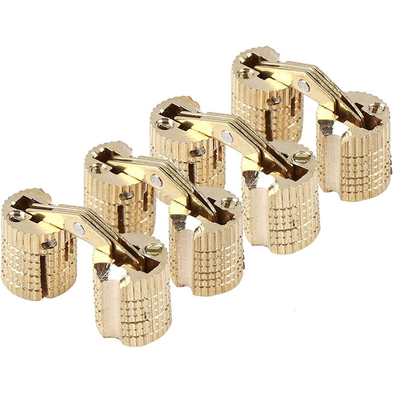 4 PièCES/paquet Charnières Dissimulées En Laiton Charnière De Baril Invisible Pour Boîte à Bijoux à Bricoler Soi Même Artisanat En or