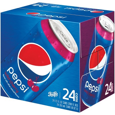 Pepsi Wild Cherry Soda Pop  12 Fl Oz  24 Pack Cans thumbnail
