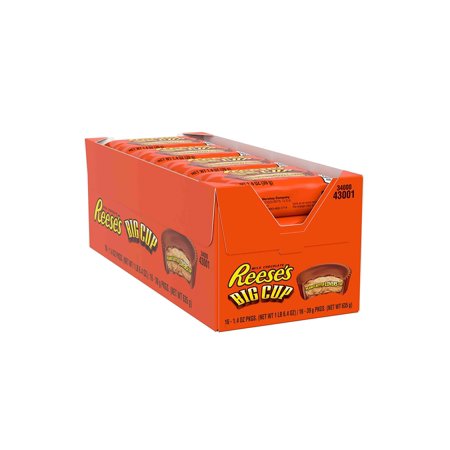 REESE'S Big Cup Peanut Butter Cup, 1.4 oz, 16 Count