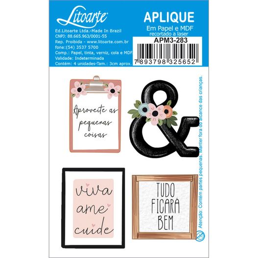 Aplique Em Papel E MDF APM3 283