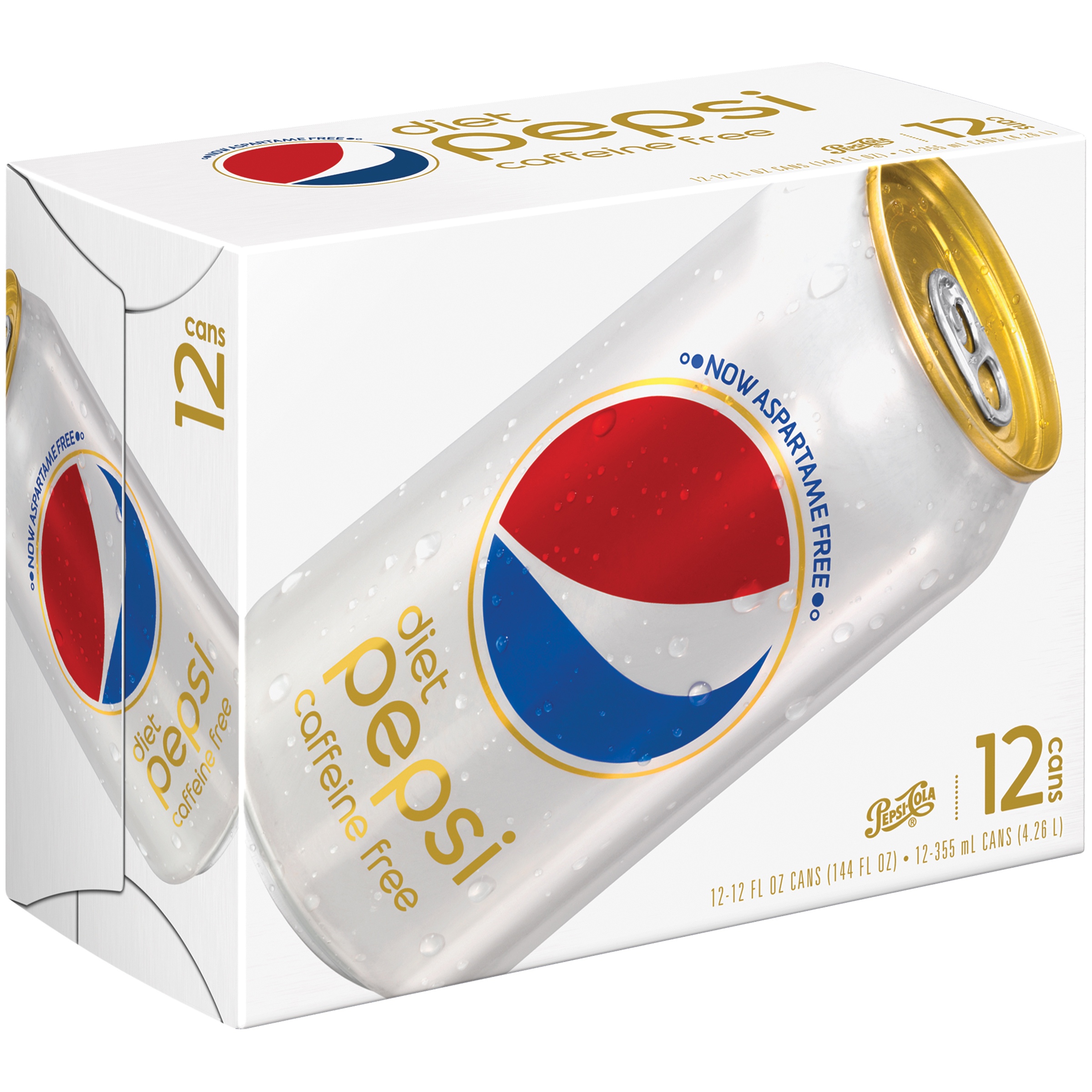 Diet Pepsi Caffeine Free Soda 12-12 Fl. Oz. Cans