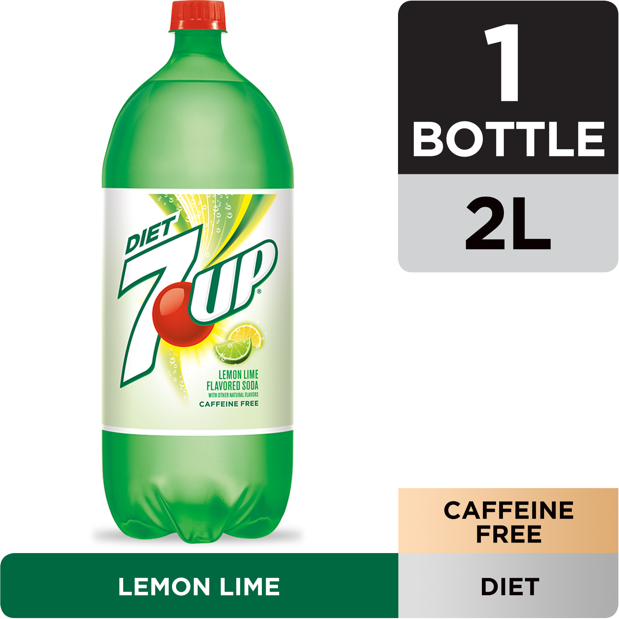 7UP Zero Sugar Lemon Lime Soda Pop  2 L  Bottle