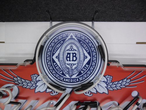 Retro Iconic Budweiser Anheuser Busch the Great American Lager Beer 49X24 Bar Neon Light Sign thumbnail
