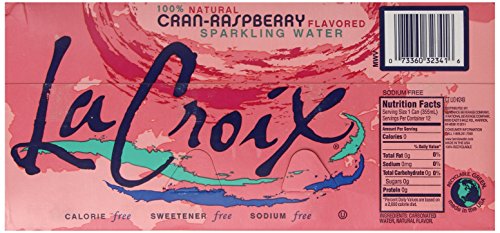 La Croix Sparkling Water, Cran-Raspberry, 12 Oz Can (Pack of 12) thumbnail