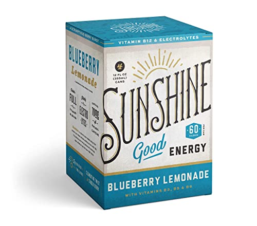 Sunshine Beverages Sparkling Energy Drink Blueberry Lemonade 4 Cans thumbnail