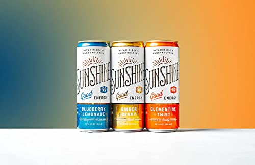 Sunshine Beverages Sparkling Energy Drink Blueberry Lemonade 4 Cans thumbnail