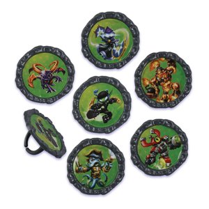 SKYLANDERS Spyro WOODOOD Boomers 24 CUPCAKE Toppers FAVORS Cake POP Decors RINGS