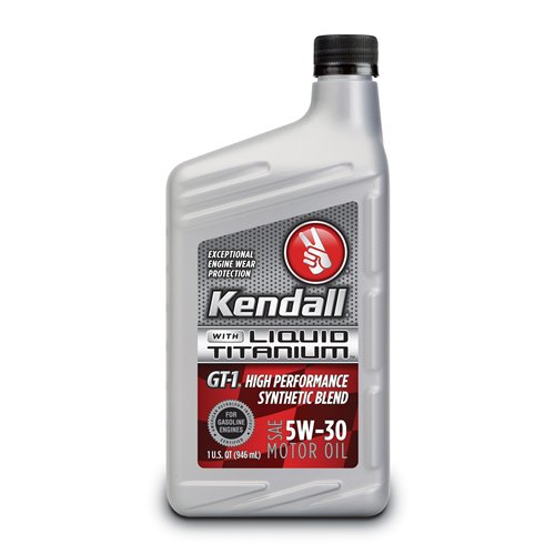 Kendall GT-1 Liquid Titanium 5W-30 Synthetic Blend Motor Oil, 1 Qt