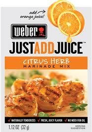 Weber Citrus Herb Marinade Mix, 1.12 Oz. Packets (4 Pack) Just Add Juice!