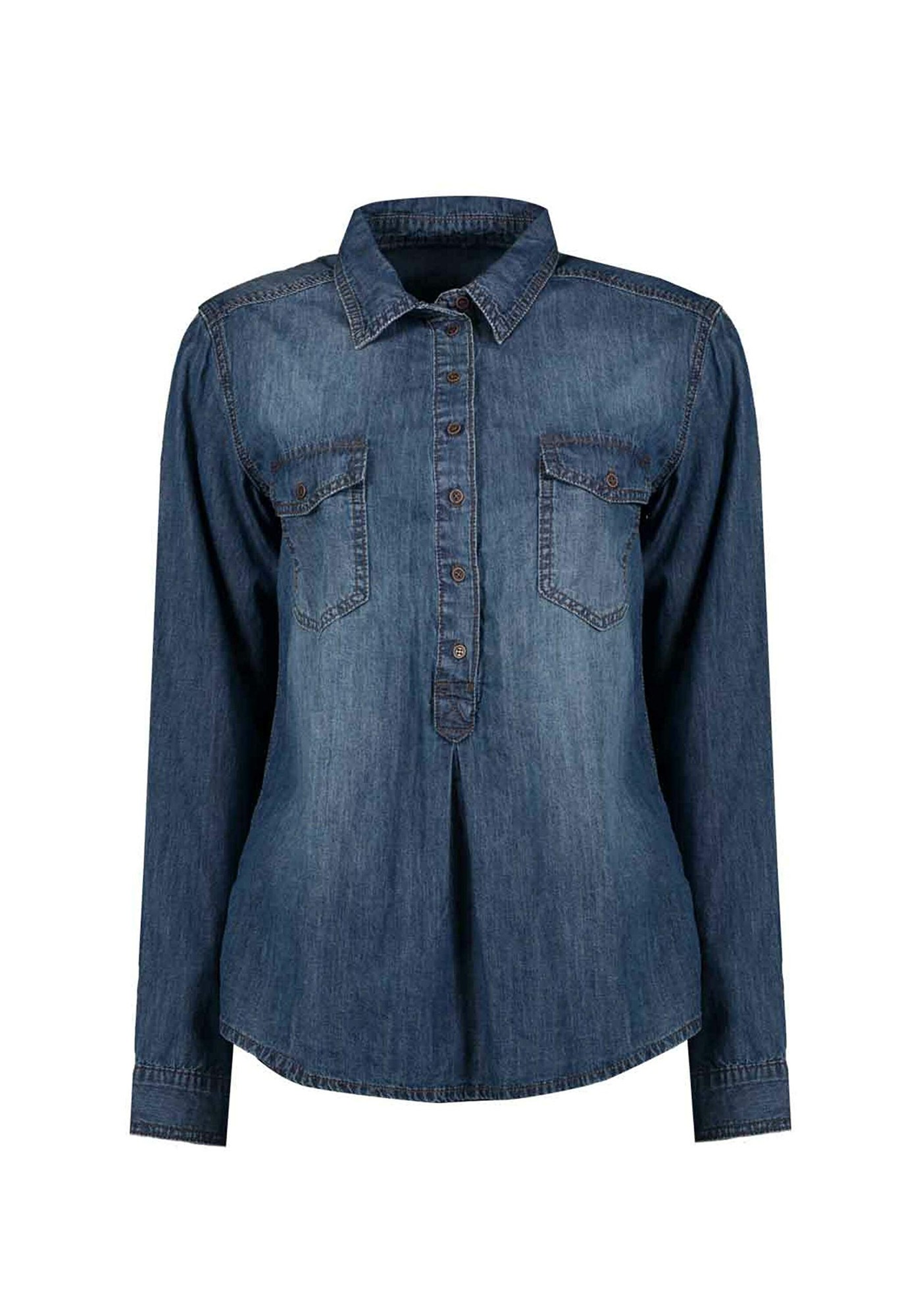 Langarmblusen 8306-Denim Blouse Magical Diversity 44