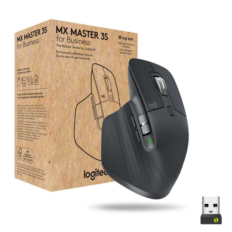 Logitech MX Master 3S Business Wireless Mouse in Graphite